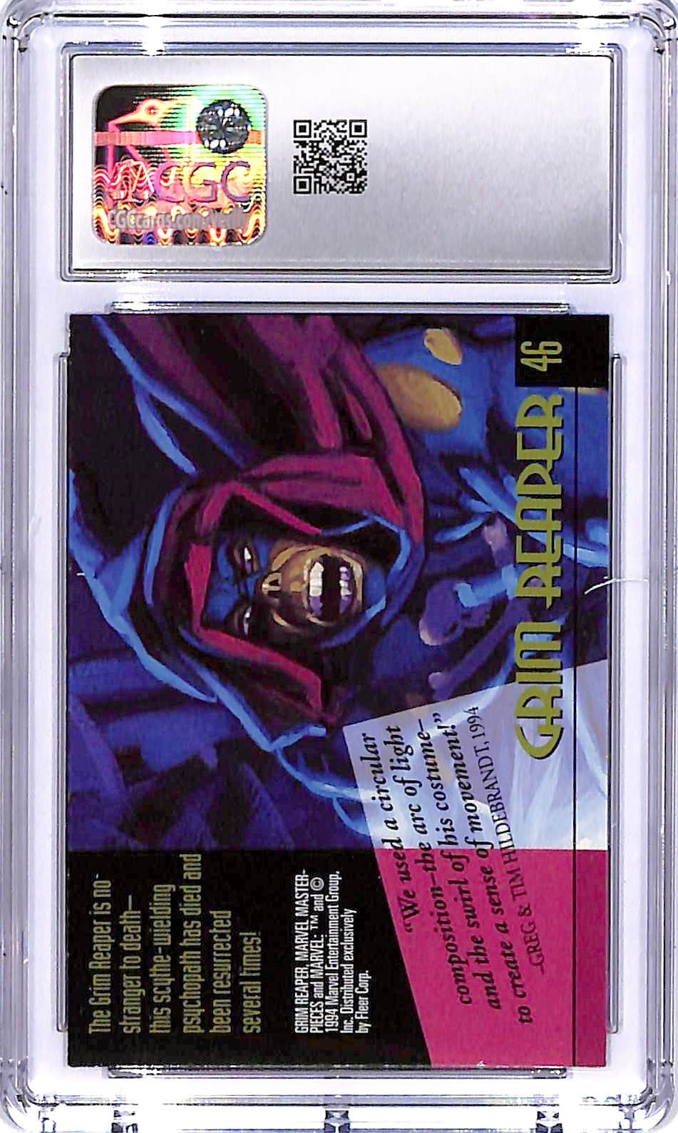 1994 Fleer Marvel Masterpieces Grim Reaper #46 CGC 9.5