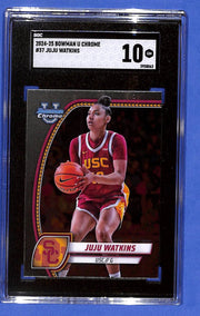 2024-25 Bowman University Chrome - JuJu Watkins #37 (RC) SGC 10 GM USC Trojans