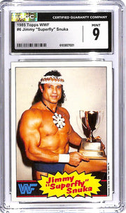 1985 Topps WWF - Jimmy Snuka #6 (RC) CGC 9