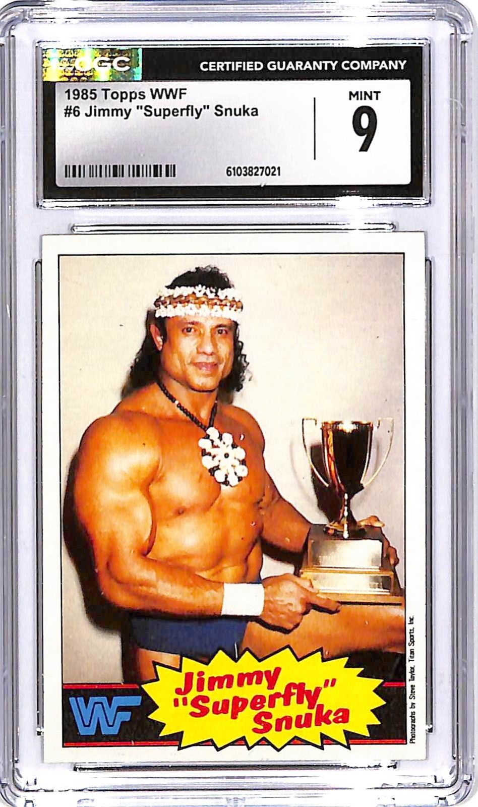 1985 Topps WWF - Jimmy Snuka #6 (RC) CGC 9