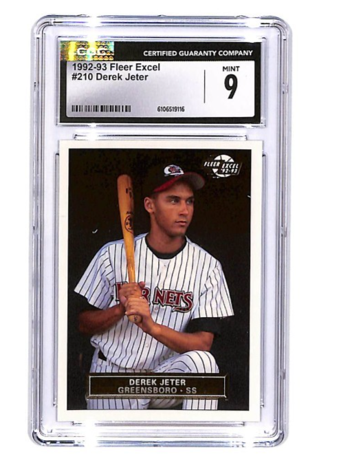 1992-93 Fleer Excel Derek Jeter Rookie RC #210 CGC 9 Yankees