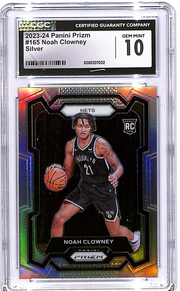 2023-24 Prizm Noah Clowney Rookie RC Silver #165 CGC 10 Nets
