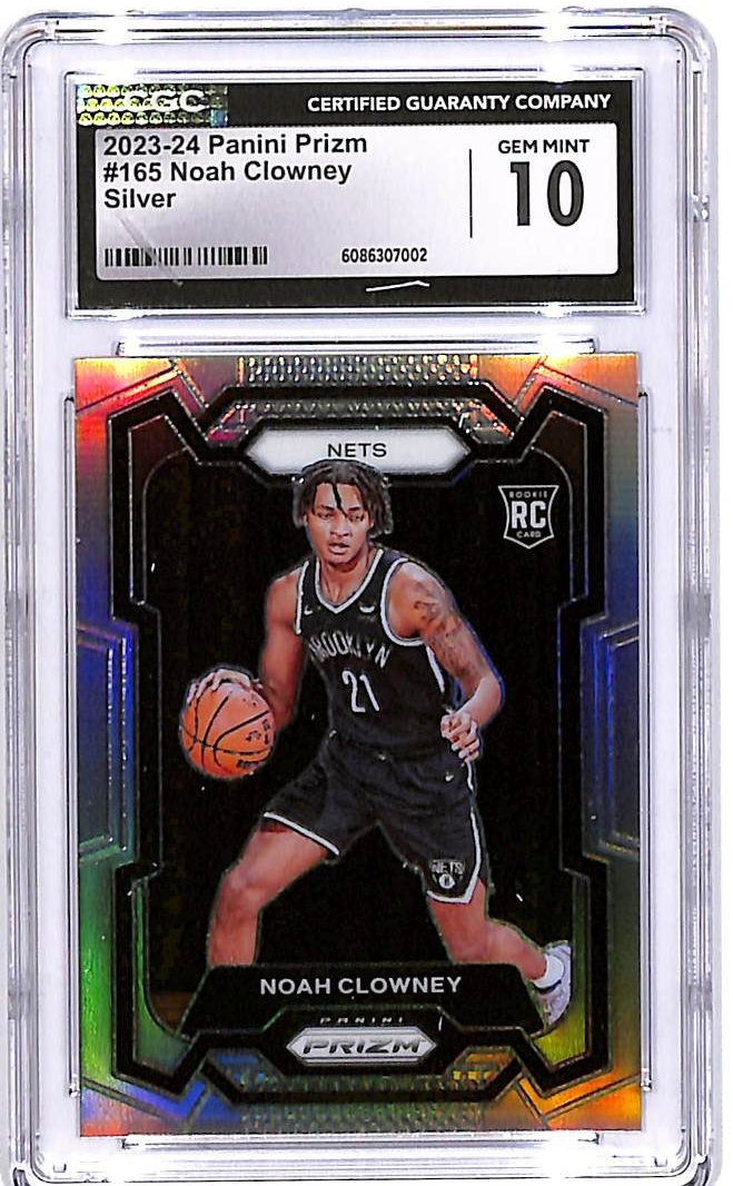2023-24 Prizm Noah Clowney Rookie RC Silver #165 CGC 10 Nets