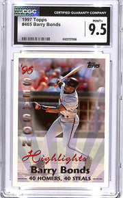1997 Topps Barry Bonds #465 CGC 9.5 Giants