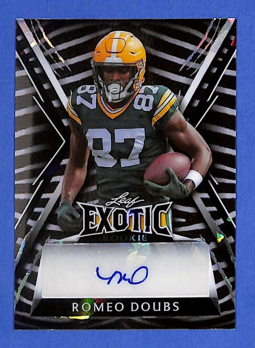 2023 Leaf Exotic Romeo Doubs Auto Autograph Rookie RC #/4 SP BA-RD1 Packers (RC)