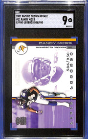2001 Pacific Crown Royale - Randy Moss #11 Living Legends /950 Minnesota Vikings