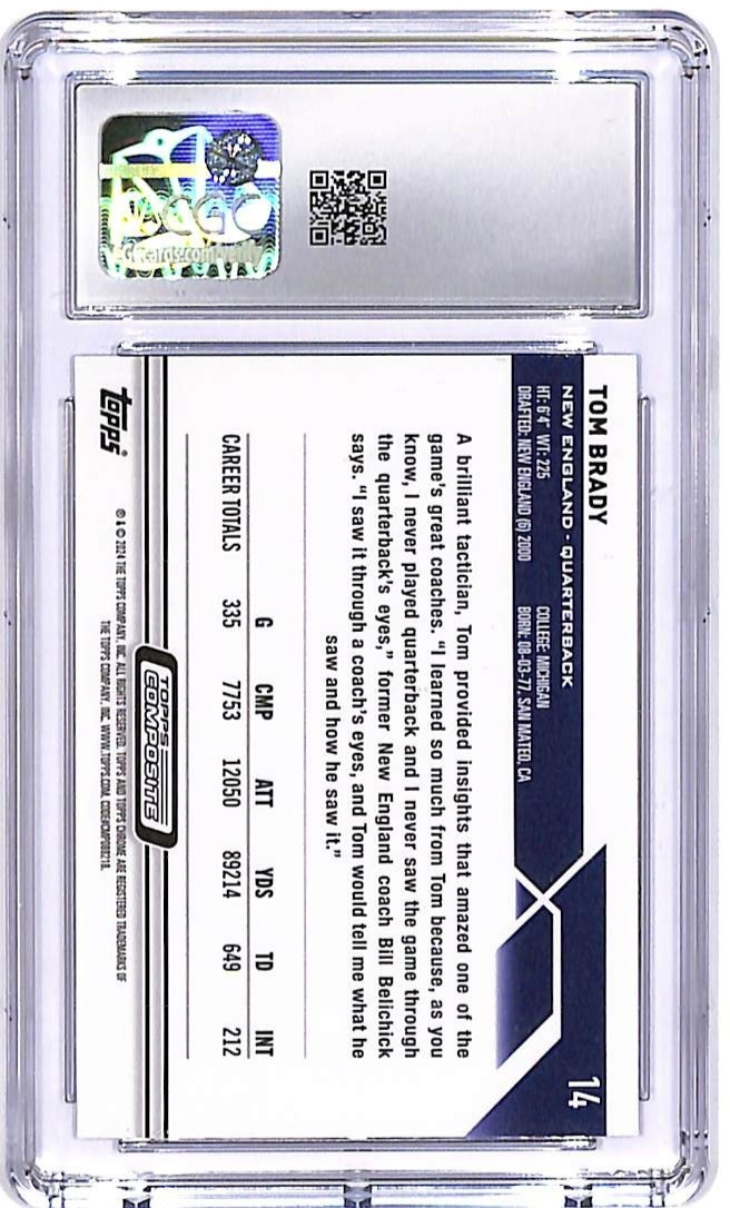 2023 Topps Composite Tom Brady Chrome CGC 9.5 #14 Patriots