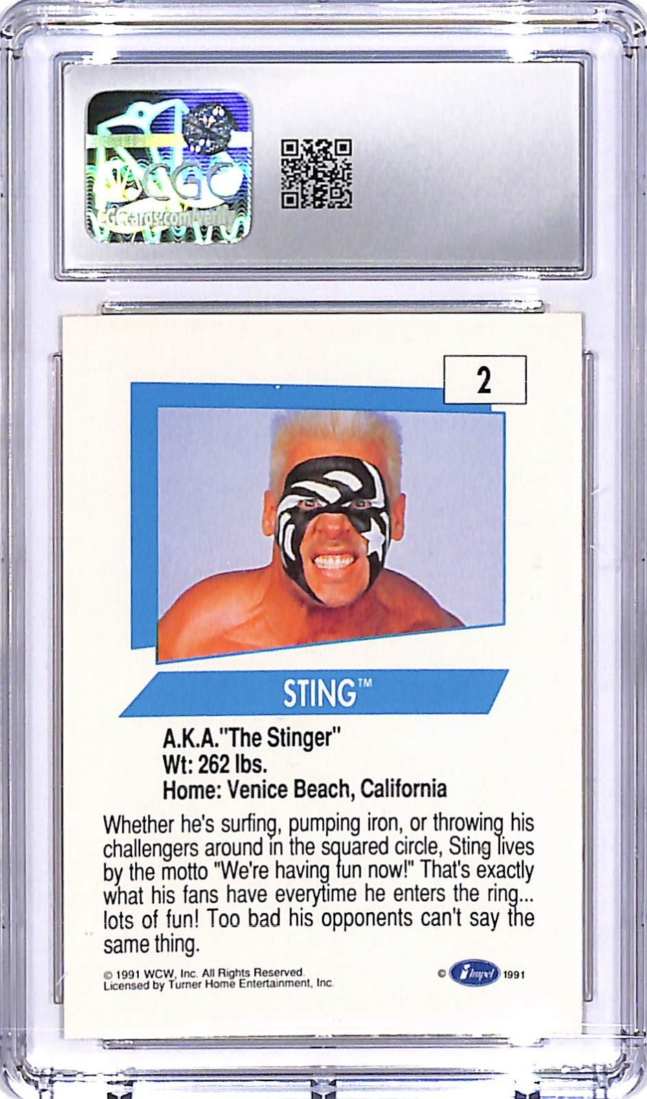 1991 Impel WCW Sting CGC 9 #2