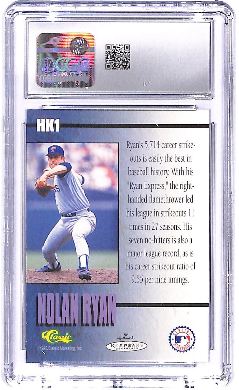 1995 Nolan Ryan Hallmark Keepsake (HOF) #HK1 CGC Mint 10