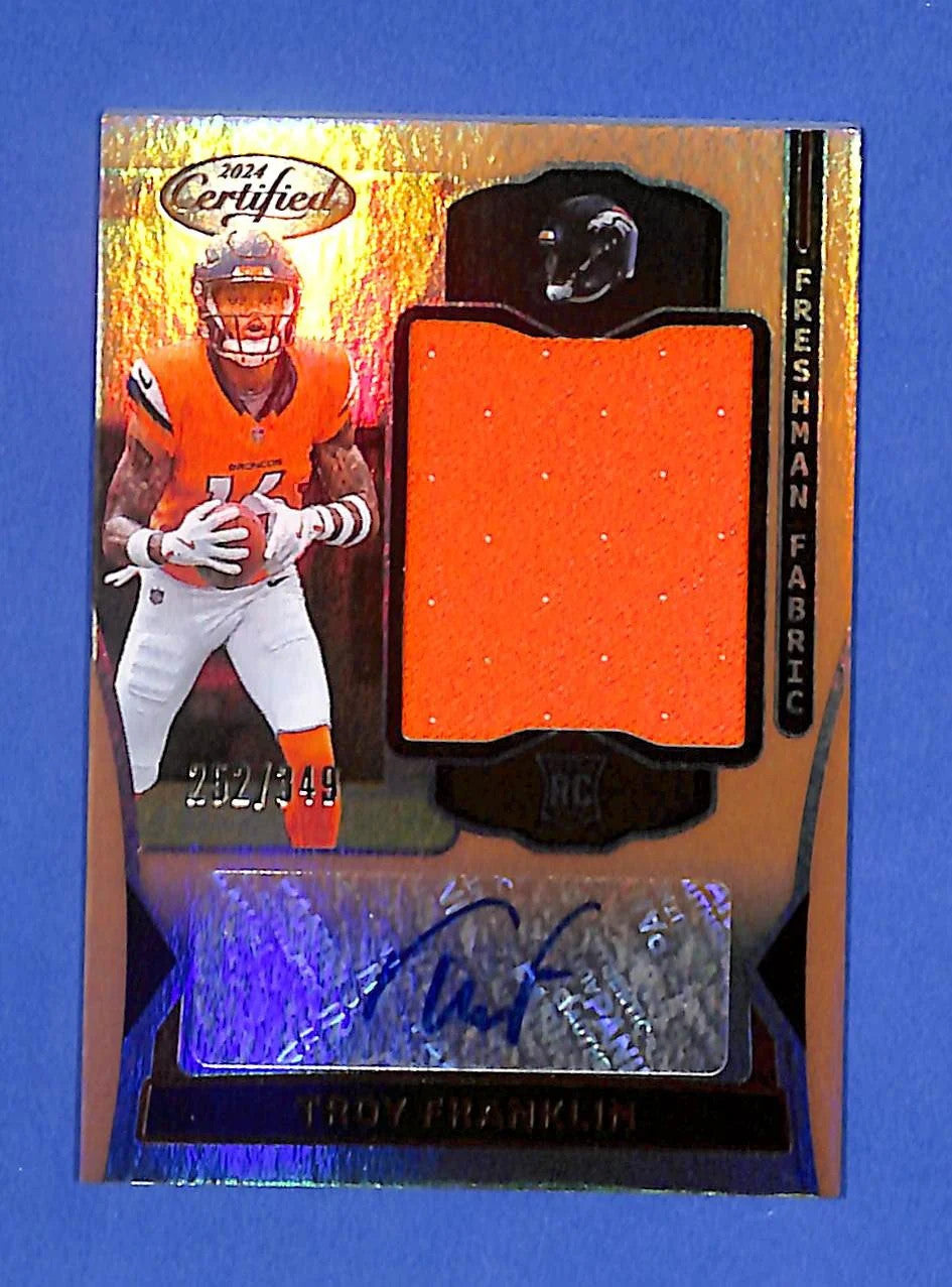 2024 Panini Certified Freshman Fabric Mirror Auto Troy Franklin #FMS-TF #/349