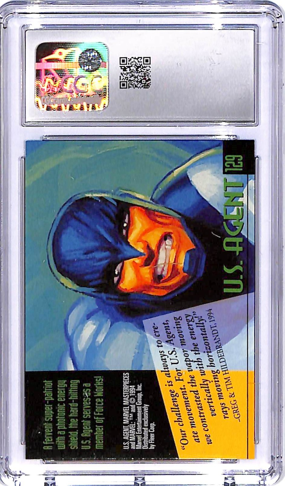 1994 Fleer Marvel Masterpieces US Agent #129 CGC 9.5