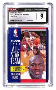 1991-92 Michael Jordan Fleer -All-Star Team #211 CGC Mint 9