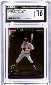 2006 Topps Chrome Mickey Mantle #7 CGC 10 New York Yankees