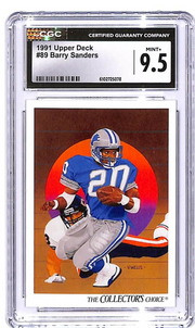 1991 Upper Deck Barry Sanders #89 Checklist CGC 9.5 Lions