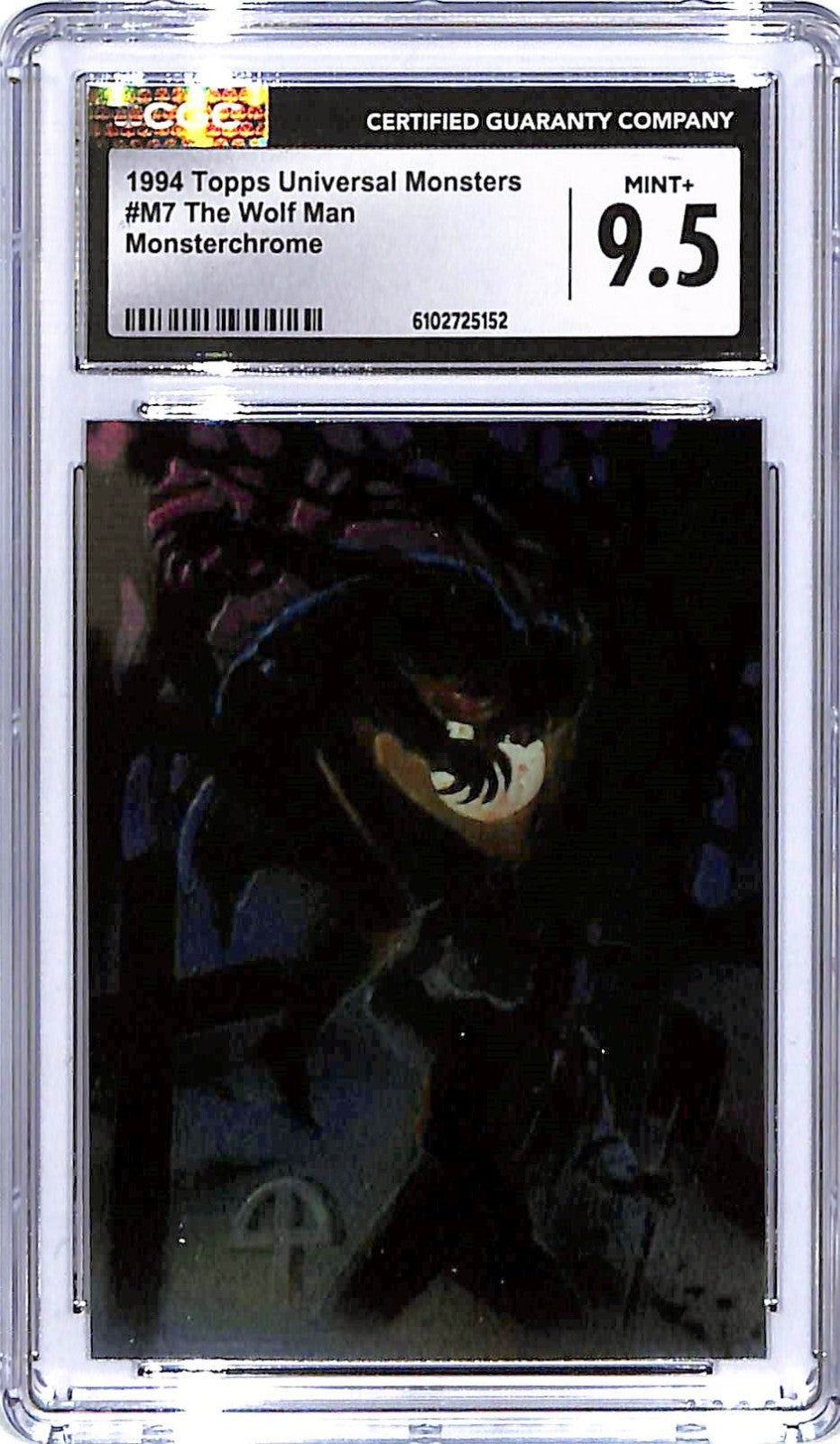 1994 Topps Universal Monsters The Wolf Man Monsterchrome #M7 CGC 9.5