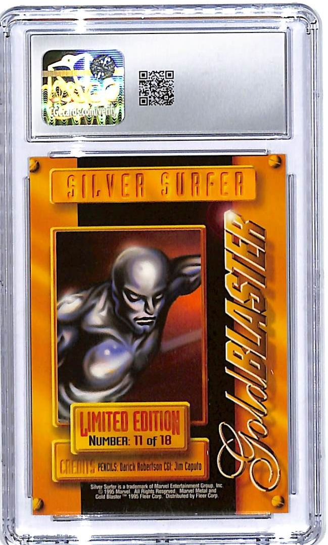 1995 Fleer Marvel Metal Silver SUrfer Gold Blasters #11 CGC 9