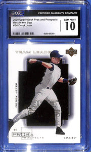 2000 Upper Deck Pros & Prospects Card Derek Jeter New York Yankees #86 CGC 10 GM