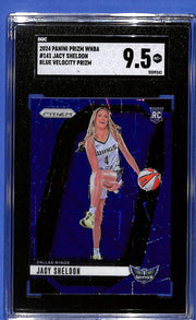 2024 Panini Prizm WNBA - Jacy Sheldon #141 Blue Velocity Prizm (RC) SGC 9.5 MT+