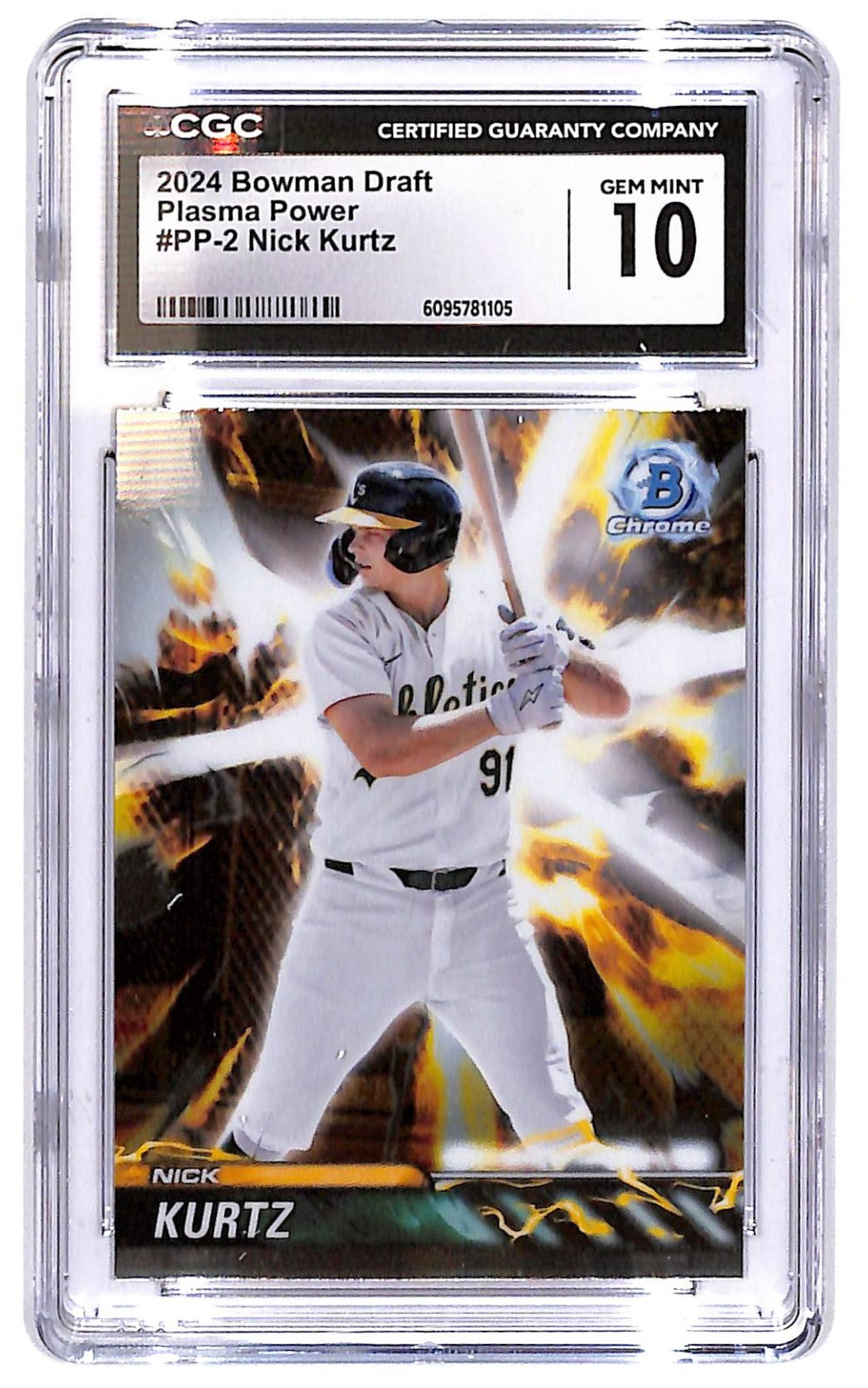 2024 Nick Kurtz Bowman Draft Plasma Power #PP-2  CGC Gem Mint 10