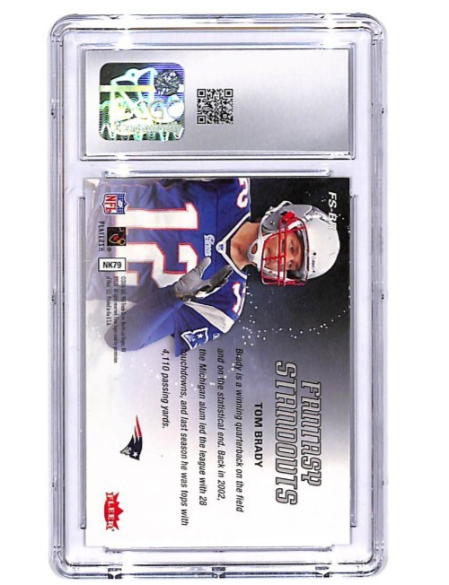 2006 Fleer Tom Brady Fantasy Standouts CGC 9 Patriots