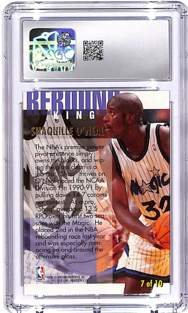 1994-95 Fleer Ultra Shaquille O'Neal Rebound Kings #7 CGC 10 Magic