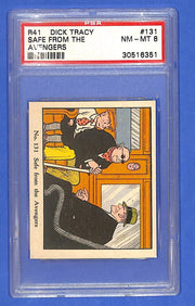 1937 R41 Dick Tracy Caramels #131 "Safe from the Avengers" PSA 8 NM-MT