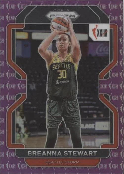 2022 Panini Prizm WNBA Breanna Stewart #175 Purple Prizm #41/99 SGC 9 Storm