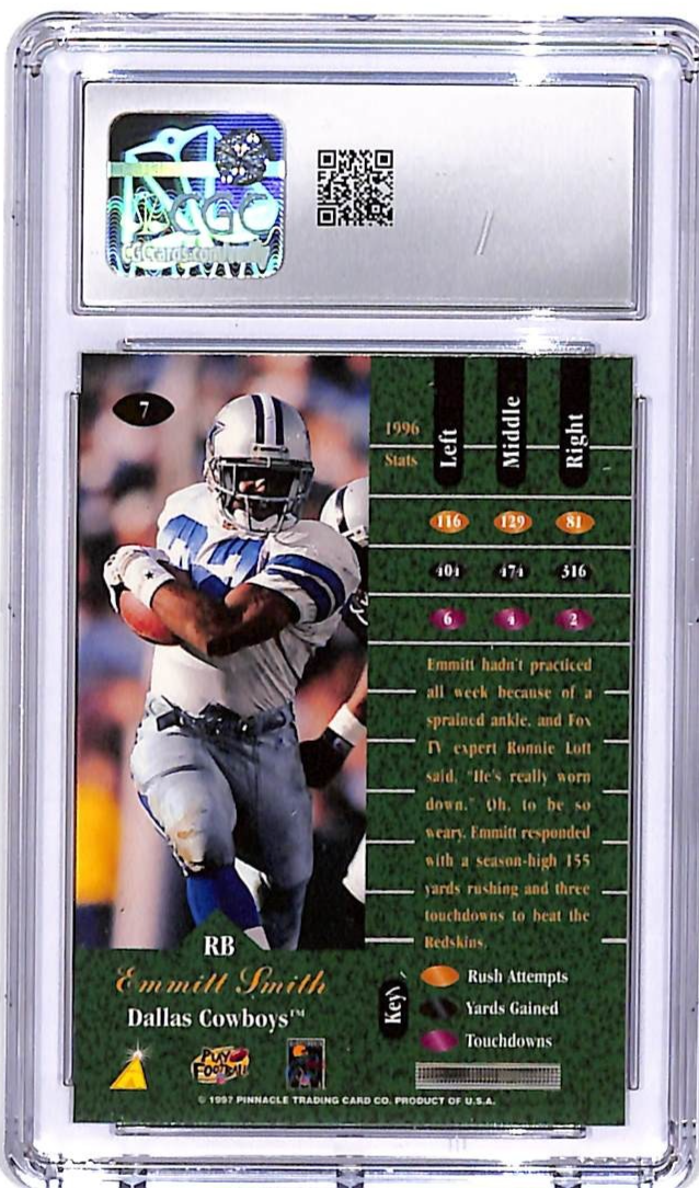 1997 Zenith Emmitt Smith #7 CGC 9.5 Cowboys