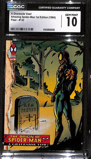 A Graveside Vow! Amazing Spider-Man 1st Edition (1994) Fleer #132 CGC 10
