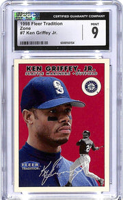 1998 Fleer Tradition Ken Griffey Jr Zone #7 CGC 9 Mariners
