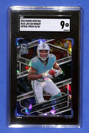 2024 Panini Spectra - Rookies Jaylen Wright #143 Astral Prizm #26/40 (RC) SGC 9