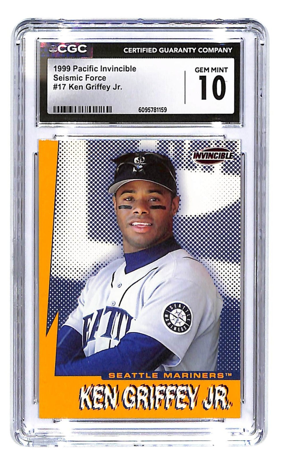 1999 Ken Griffey Jr. Pacific Invincible - Seismic Force #17 CGC Gem Mint 10