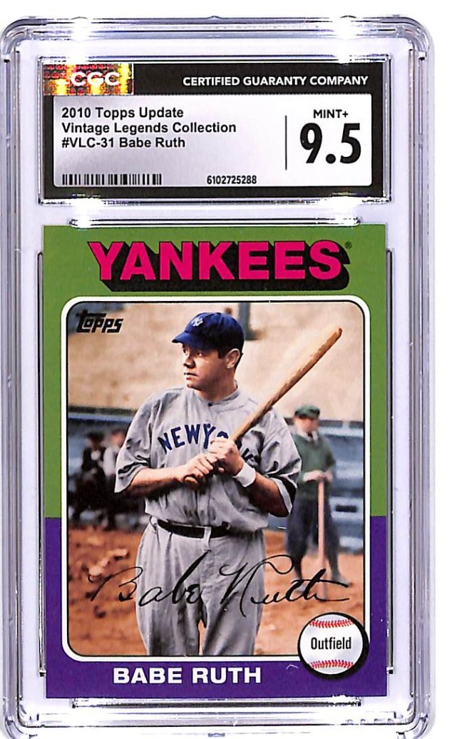 2010 Topps Update Babe Ruth Vintage Legends Collection CGC 9.5 #31 Yankees