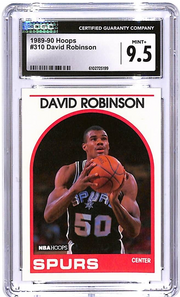 1989-90 Hoops David Robinson Rookie RC #310 CGC 9.5 Spurs
