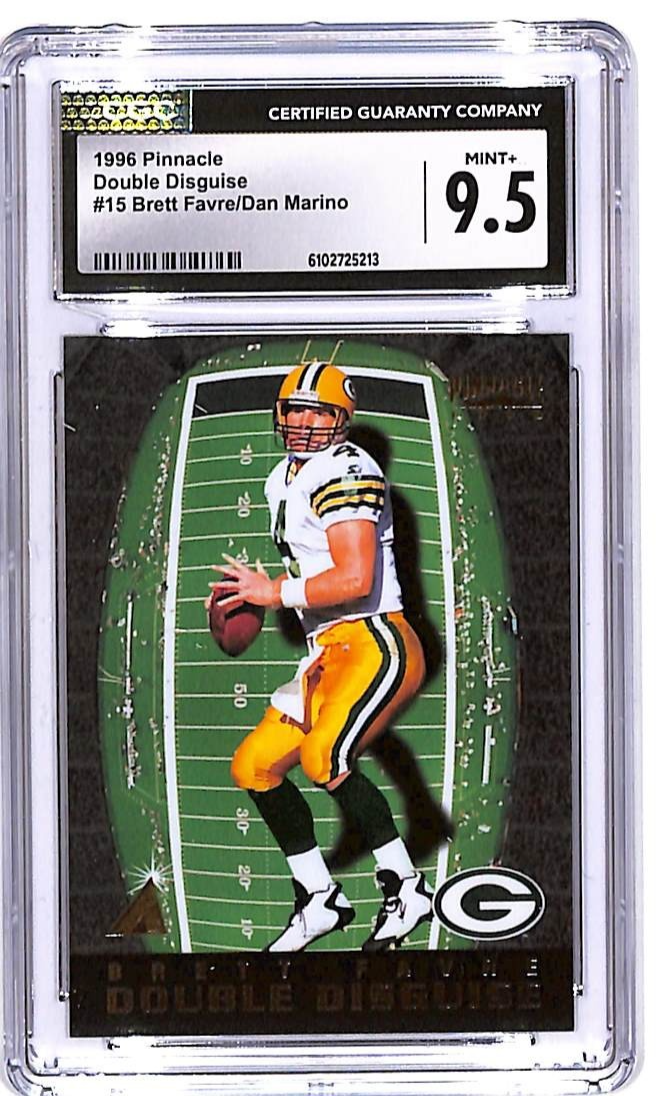 1996 Pinnacle Brett Favre Dan Marino Double Disguise #15 CGC 9.5 Packers Dolphin