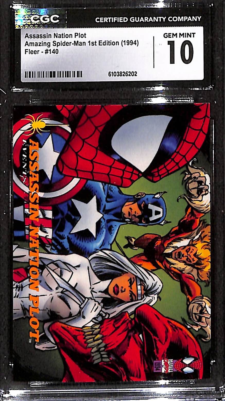 Assassin Nation Plot Amazing Spider-Man 1st Edition (1994) Fleer #140 CGC 10