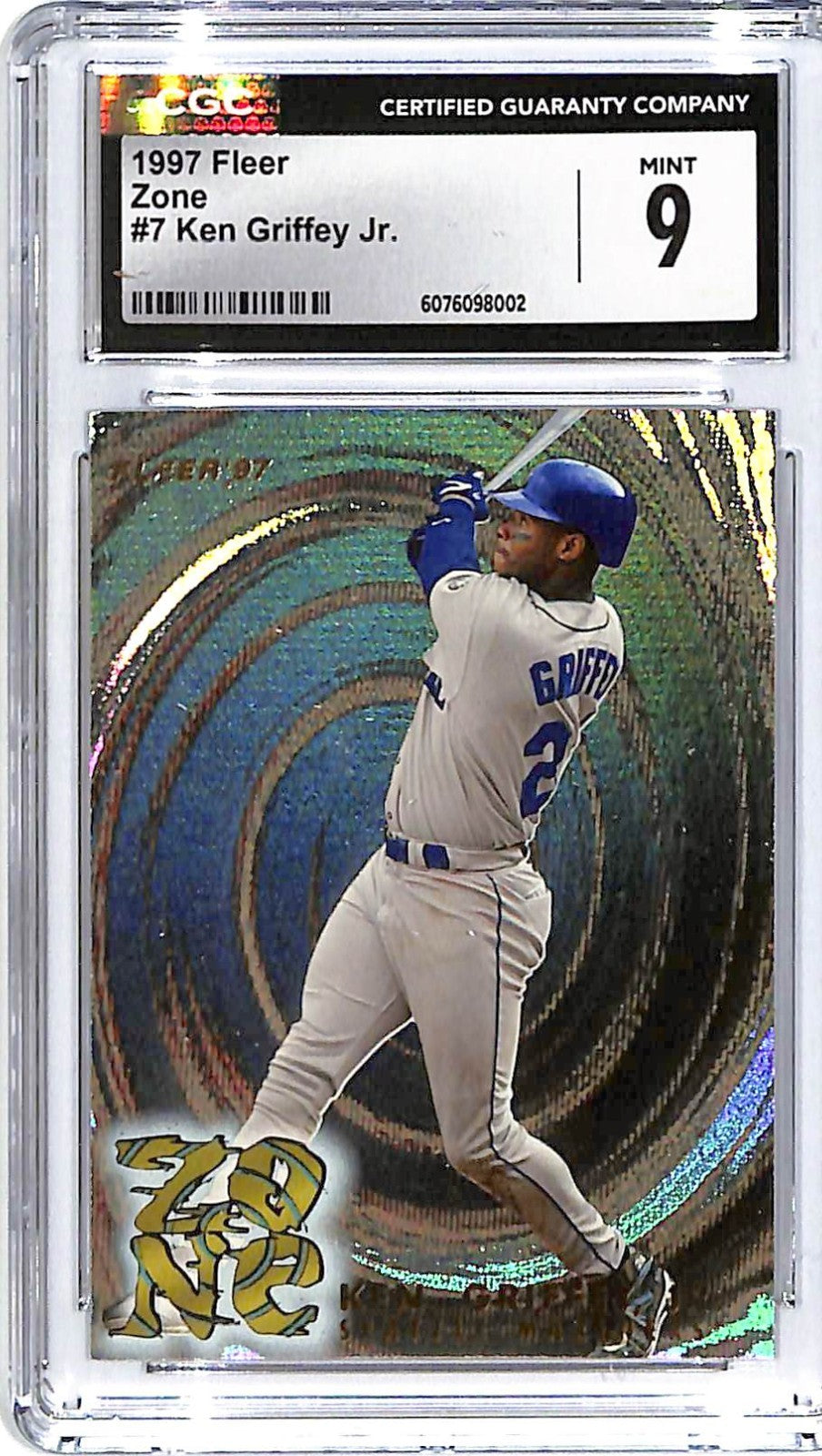 1997 Fleer Ken Griffey Jr Zone #7 CGC 9 Mariners