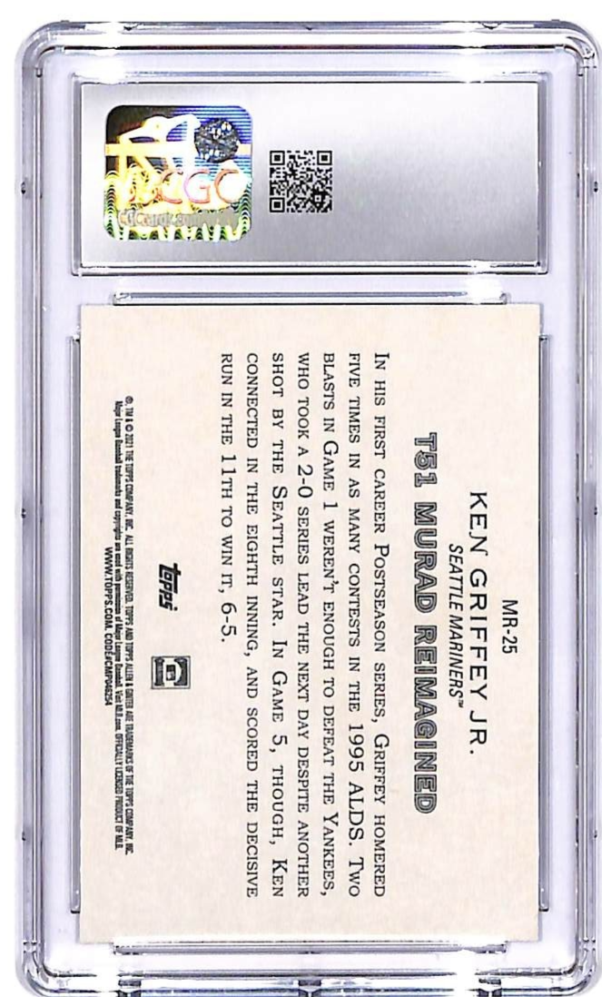 2021 Topps Allen and Ginter Ken Griffey Jr T51 Murad Reimagined CGC 10 Mariners