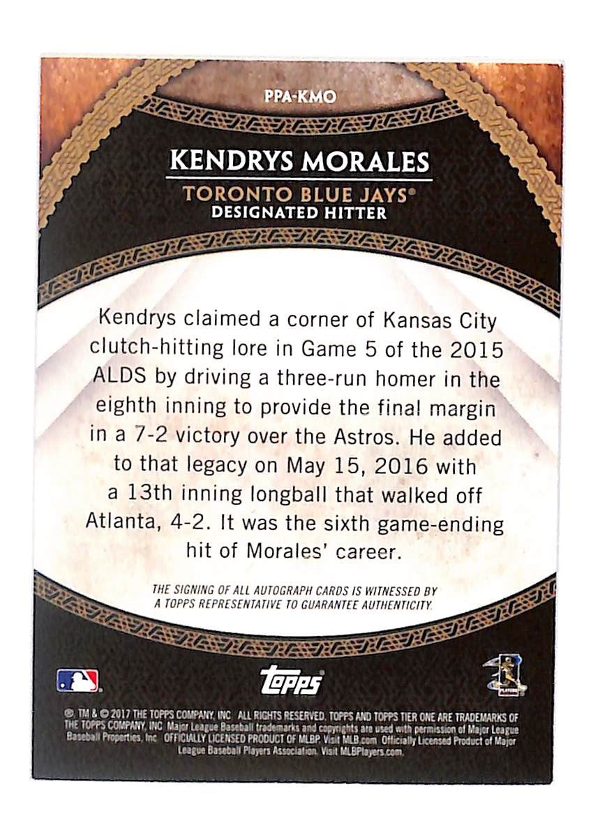 2017 Kendrys Morales Topps Tier One - Prime Performers Auto  #PPA-KMO 179/200