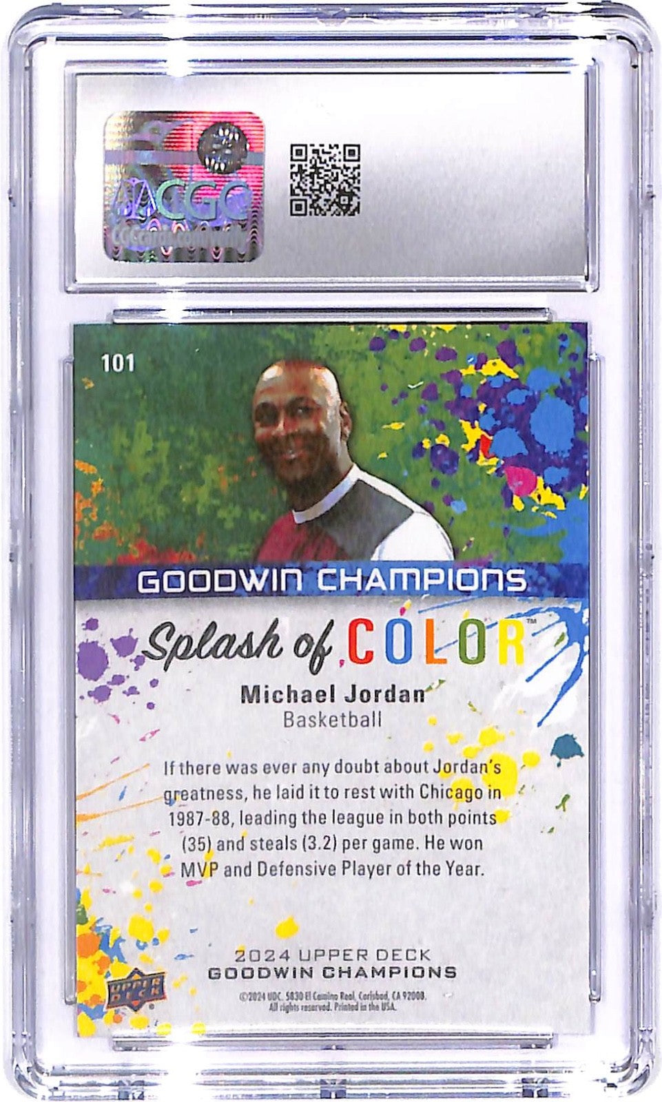 2024 Michael Jordan Upper Deck Goodwin Champions - Splash of Color  #101 CGC 10