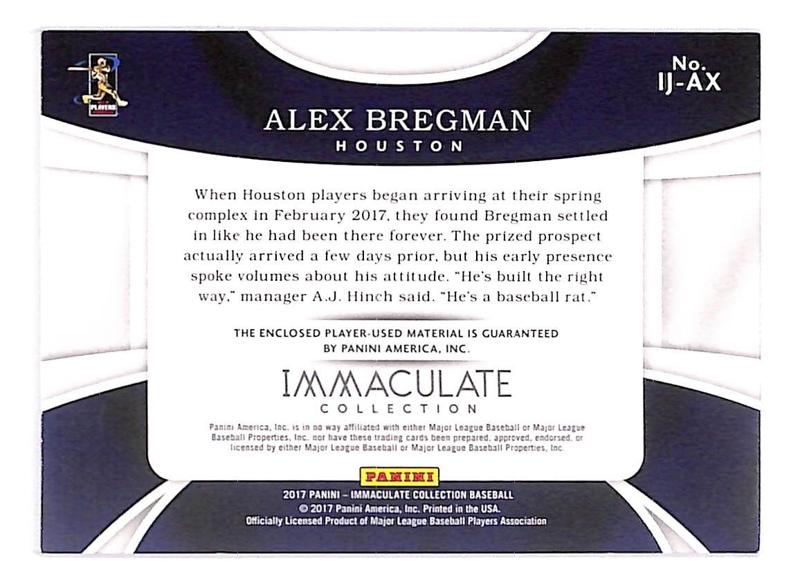 2017 Alex Bregman Panini Immaculate Collection Jumbo Relic - IJ-AX #63/99
