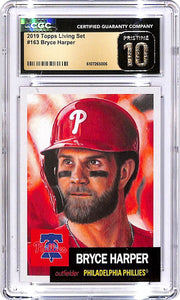 2019 Topps Living Set Bryce Harper #163 CGC 10 Pristine Phillies