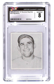 1976 Yogi Berra HRT/RES '47 Bowman Reprints #10 CGC Near Mint 8