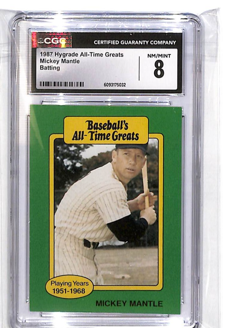 1987 Mickey Mantle Hygrade Baseball's All-Time Greats - Batting CGC 8