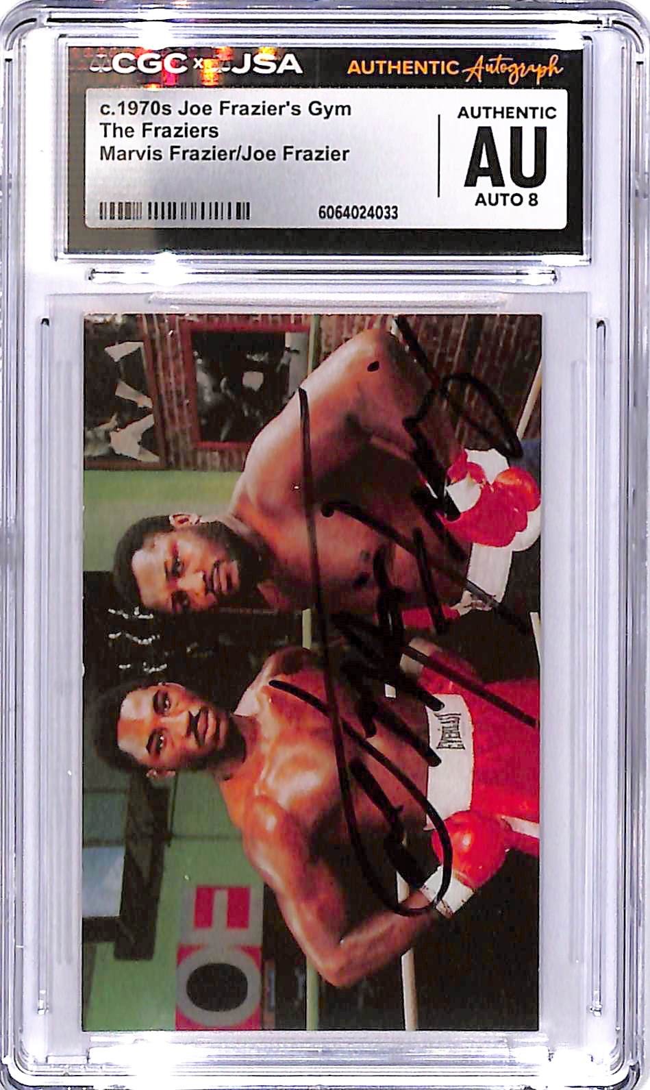 c.1970s Joe Frazier's Gym Marvis Frazier/Joe Frazier CGC - JSA Authentic Auto 8