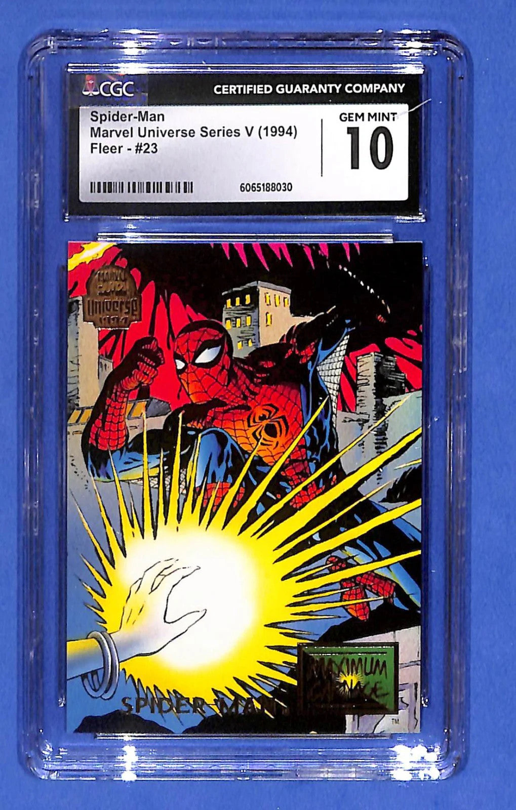 Spider-Man - 1994 Fleer Marvel Universe Series V #23 CGC 10 Maximum Carnage