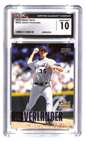 2006 Justin Verlander Upper Deck -#922 CGC Mint 10