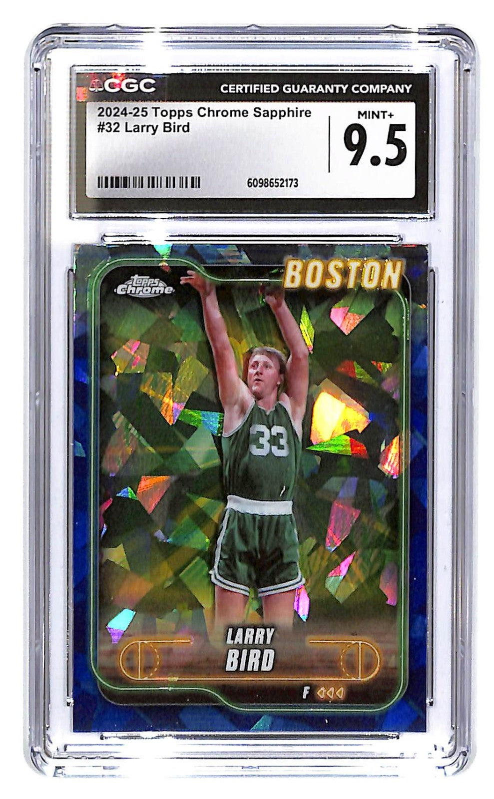 2024-25 Larry Bird Topps Chrome Sapphire #32 CGC Mint Plus 9.5