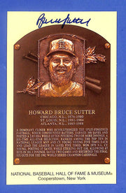 Bruce Sutter Signed Hall of Fame Postcard - HOF Yellow Plaque Autograph JSA COA