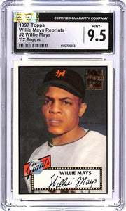 1997 Topps Willie Mays Reprints 52 Topps #2 CGC 9.5 Giants